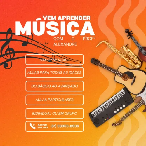 Violão, violino, teclado