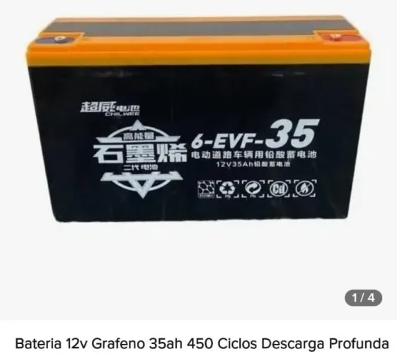 Bateria de grafeno selada 12v 35ah