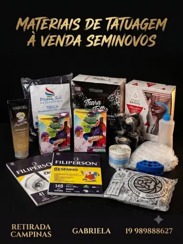 Venda de materiais de tatuagens 