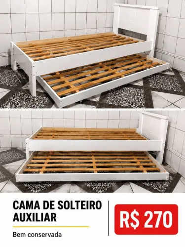 Cama de solteiro auxiliar 