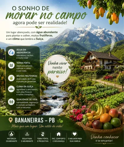 Granjas em Bananeiras..o sonha da casa no campo.?