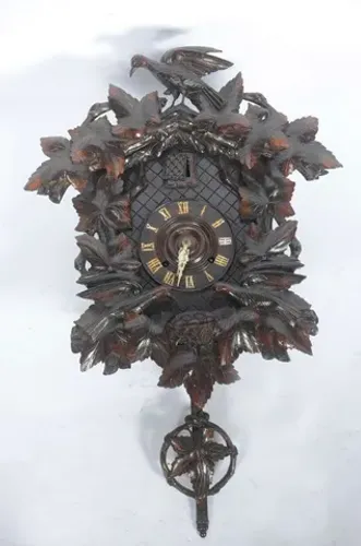 raro cuco reguladora à corda, medidas 60 x 48cm