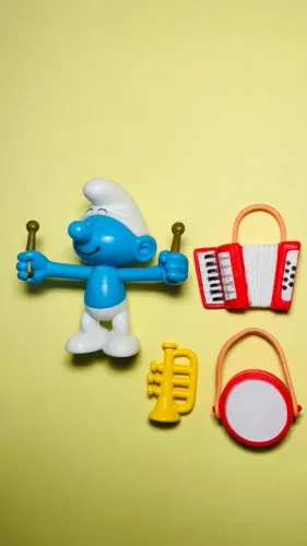 Smurf - boneco altura 6 cm - Smurf Harmonia com acessórios - Jakks Pacific