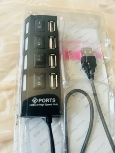 Régua cabo Hub USB 4 portas 2.0