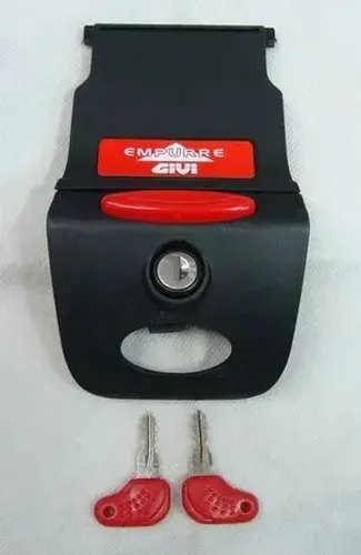Conjunto de Trava e Chaves fechadura Bauleto Givi de 45L E450N Z641N-CNJR