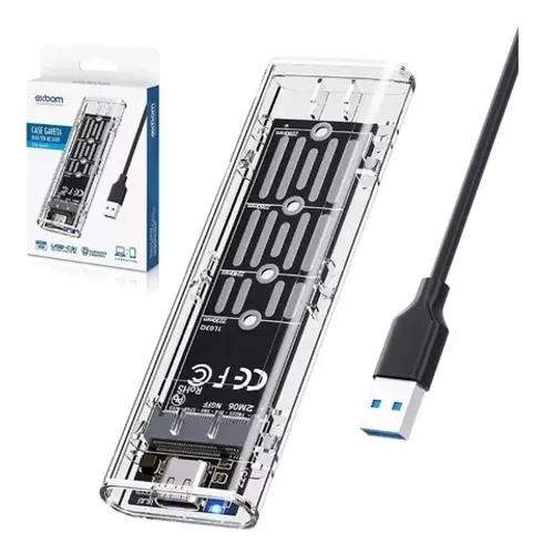 Adaptador Case Ssd M2 Ngff Sata Usb 3.1 E Type-c Ultra 5gbps