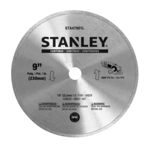 Disco Diamantado Contínuo 9'' 230mm para Esmerilhadeira Stanley STA47901L