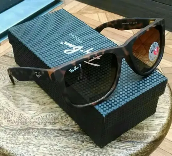 Rayban Justin rajado marrom polarizado a pronta entrega 