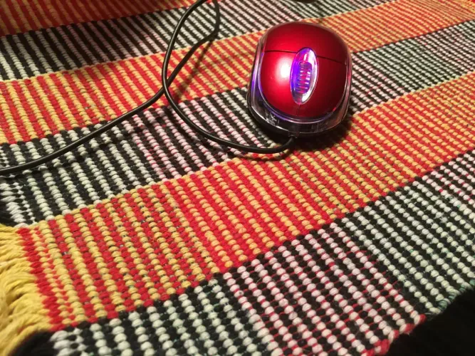 Mouse optico vermelho c fio