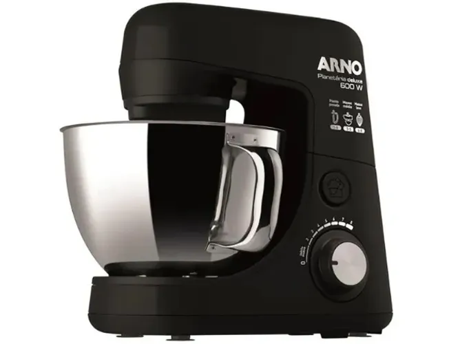 Batedeira Planetária Arno Deluxe Sx71, Tigela INOX, 600W, 8 vel. - 110V (NOVO)