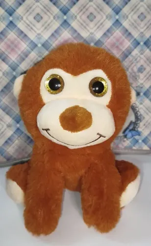 Pelúcia Macaco Olhos Grandes -  BR Machine - Novo