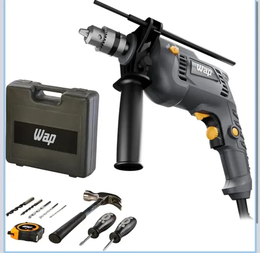 WAP Parafusadeira e Furadeira de Impacto 3/8", com 11 Acessórios e Maleta, 700W 220V