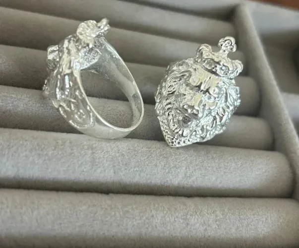 ANEL REI LEÃO DE PRATA 170$