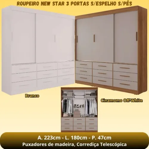 Guarda Roupa Casal 9 gavetas
