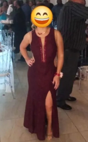 Vestido festa bordo estica do 36 ao 42
