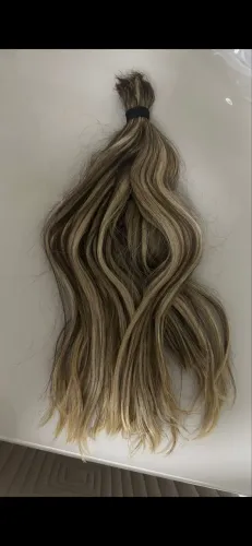 Mega hair humano loiro mesclado 