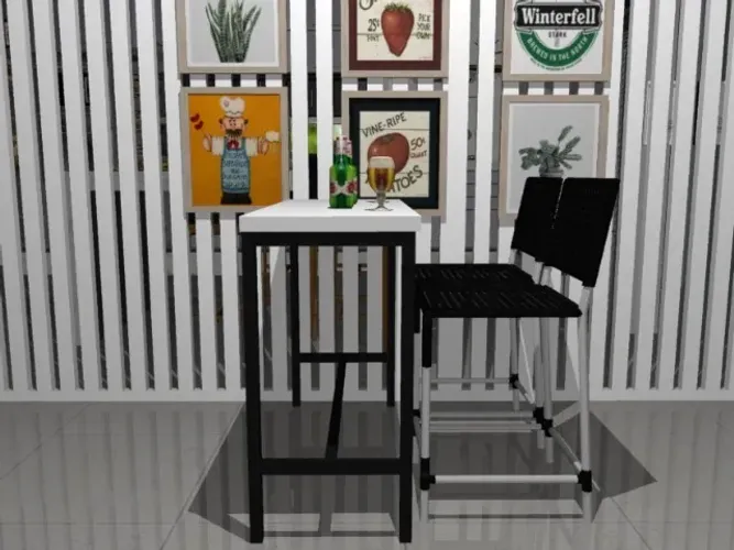 Mesa Alta Delluxe Wood. Alto Padrão: L120cm x P40cm X A90cm