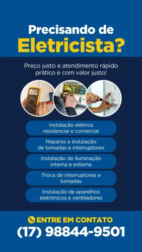 ELETRICISTA RESIDENCIAL E COMERCIAL