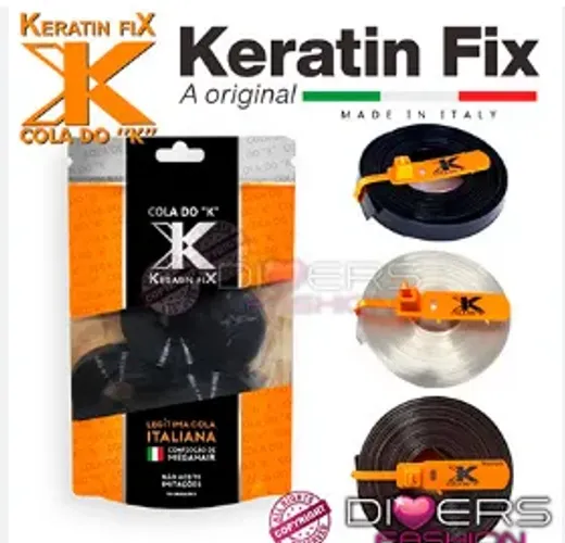 Cola de Queratina K para Mega Hair rolo de fita em metro