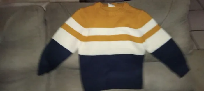 Suéter Tricot Color Block Unissex