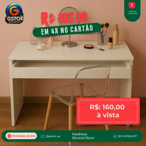 Mesa Giovanna com Gavetão (Nova) Preço de Fabrica