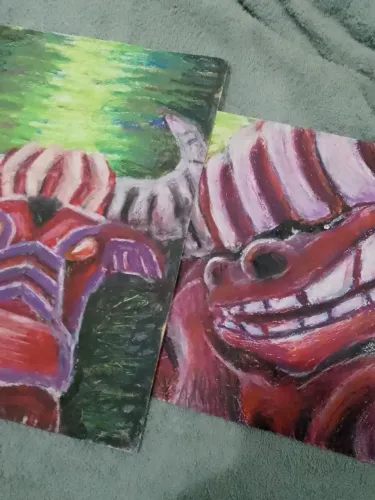 DJ Aparelhagem Carabao - pintura em giz pastel