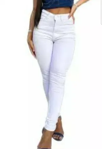 Calça Skinny sal e pimenta branca