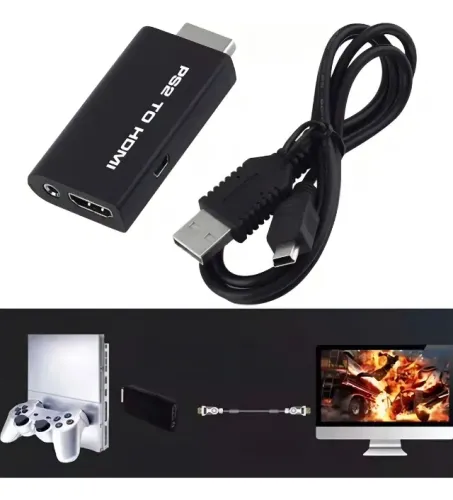 Adaptador Conversor compatível Ps2 Playstation 2 Para Hdmi Tv Monitor - Entrego