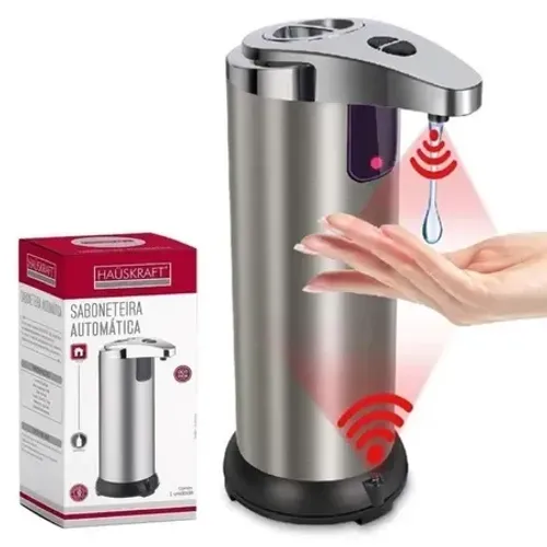 Saboneteira Automática Dispenser Com Sensor Para Banheiro Inox