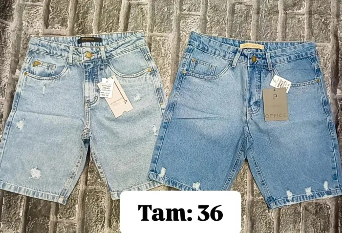 Shorts Jeans Azul Claro Office Ponto - Tam. 36