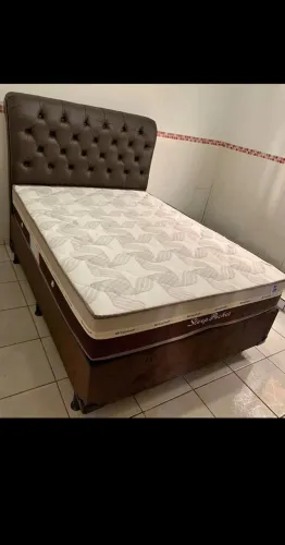 Cama box colchão e suporte agora