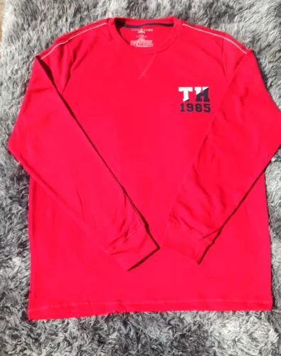 Sueter Tommy Hilfiger - Edição exclusiva e limitada Estadunidense, cor vermelha Original