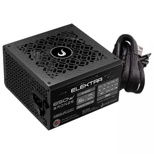 Fonte Gamer Rise Mode Elektra 650w 80 Plus Bronze Preto. 12x 28,91