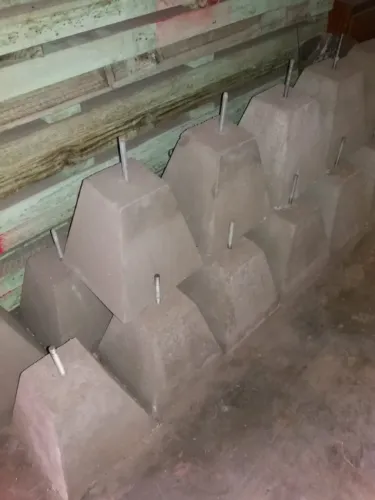 Base de concreto para casa elevadas 