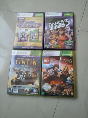 Jogos Xbox 360 - Kinect Sports, Dance Central 3, Tintin, Senhor dos Anéis. 50,00 cada!!!