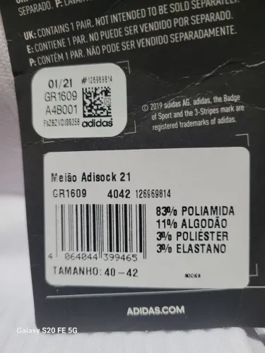 Meião Adidas Adisock 21 - Original