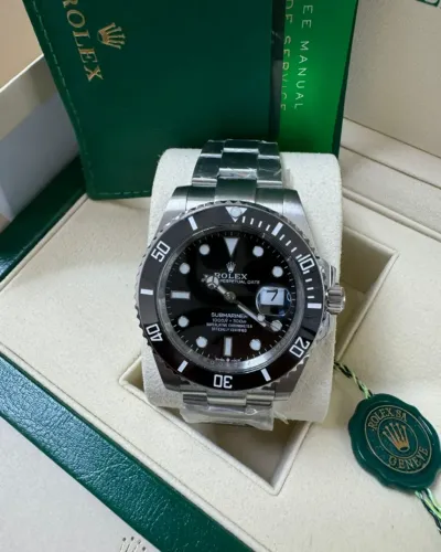 [INSPIRAÇÃO SUBMARINER BLACK] Relógio de Luxo Masculino - Precisão Suíça e Aço Inox