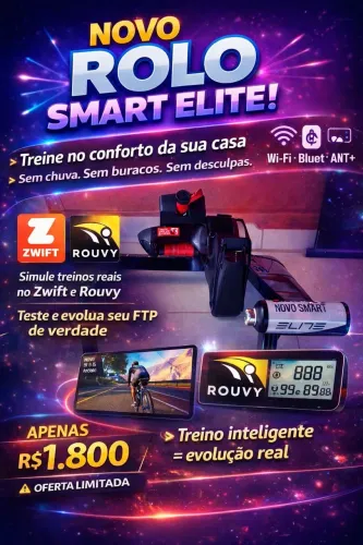 Oportunidade! Rolo De Treino Bike Elite Smart Interativo Aro 26 A 29 