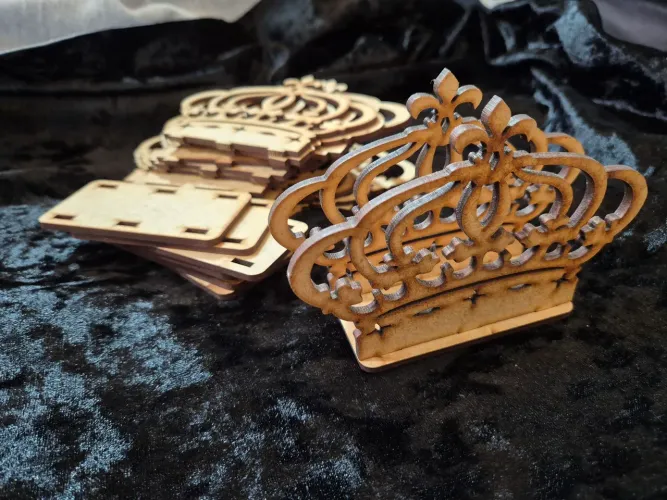 Porta guardanapo mdf cru coroa 8 unidades