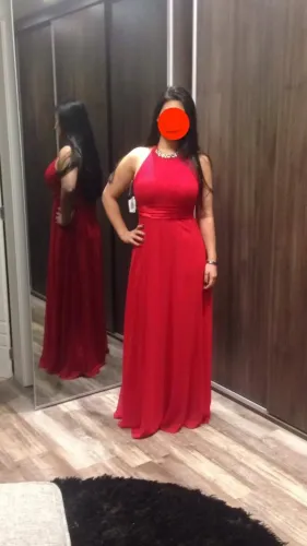 Vestido Vermelho longo de festa