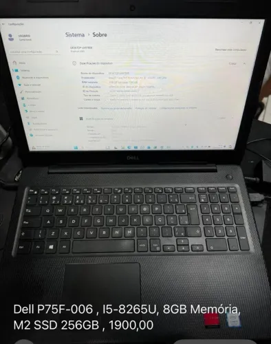 Nootbook DELL P7F5- 006 i5 8265U