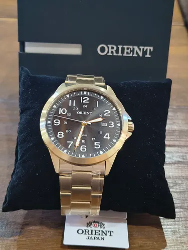 Relógio Orient masculino original dourado novo e 15 meses de garantia 