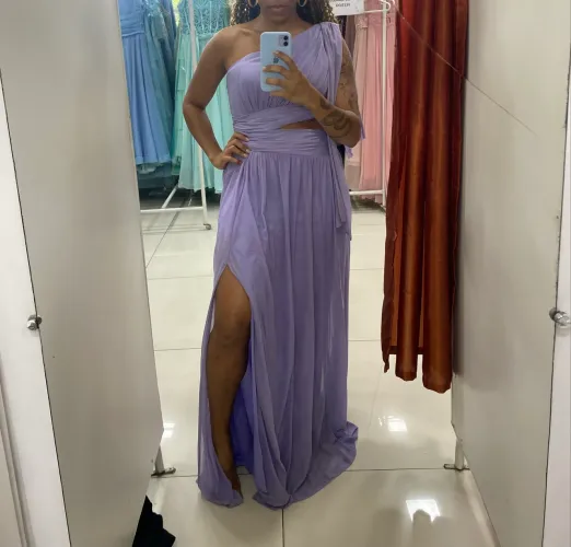 Vestido alta costura roxo