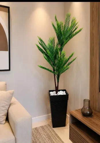 vaso com linda palmeira permanente decoração