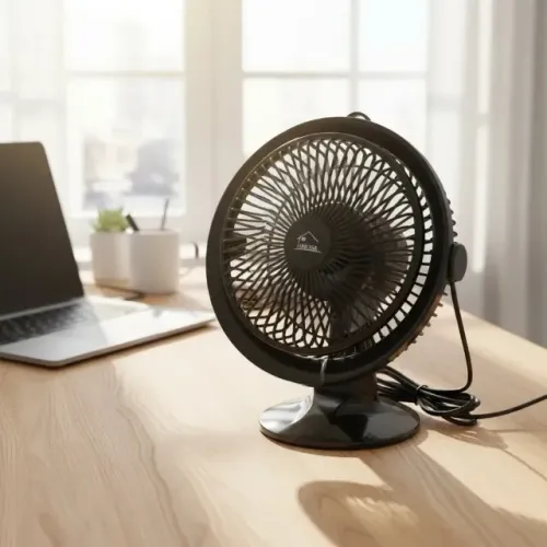 Mini Ventilador De Mesa Portátil Usb Silencioso Recarregável 17,5cm 25cm - Unicasa