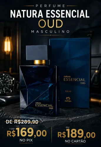 Perfume essencial oud masculino 