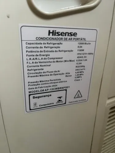 Ar portátil 12.000 Btu