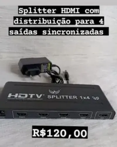 Splitter HDMI com distribuição 1x4 saídas simultâneas/ MEGA OFERTA IMPERDÍVEL