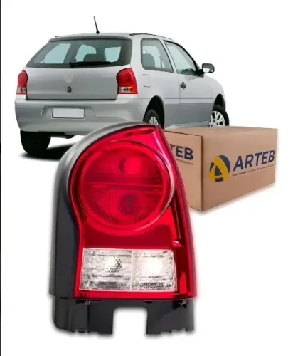 Lanterna Traseira Lado Direito Gol G4 2 Porta, Cor Cristal, 2006 a 2009 Prod. Novo Com