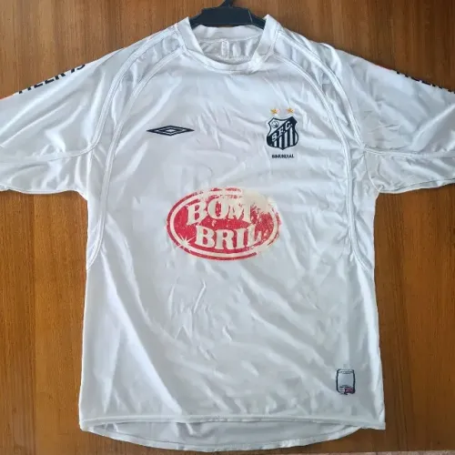 camisa 2004 helios santos fc bombril branca umbro tamanho m